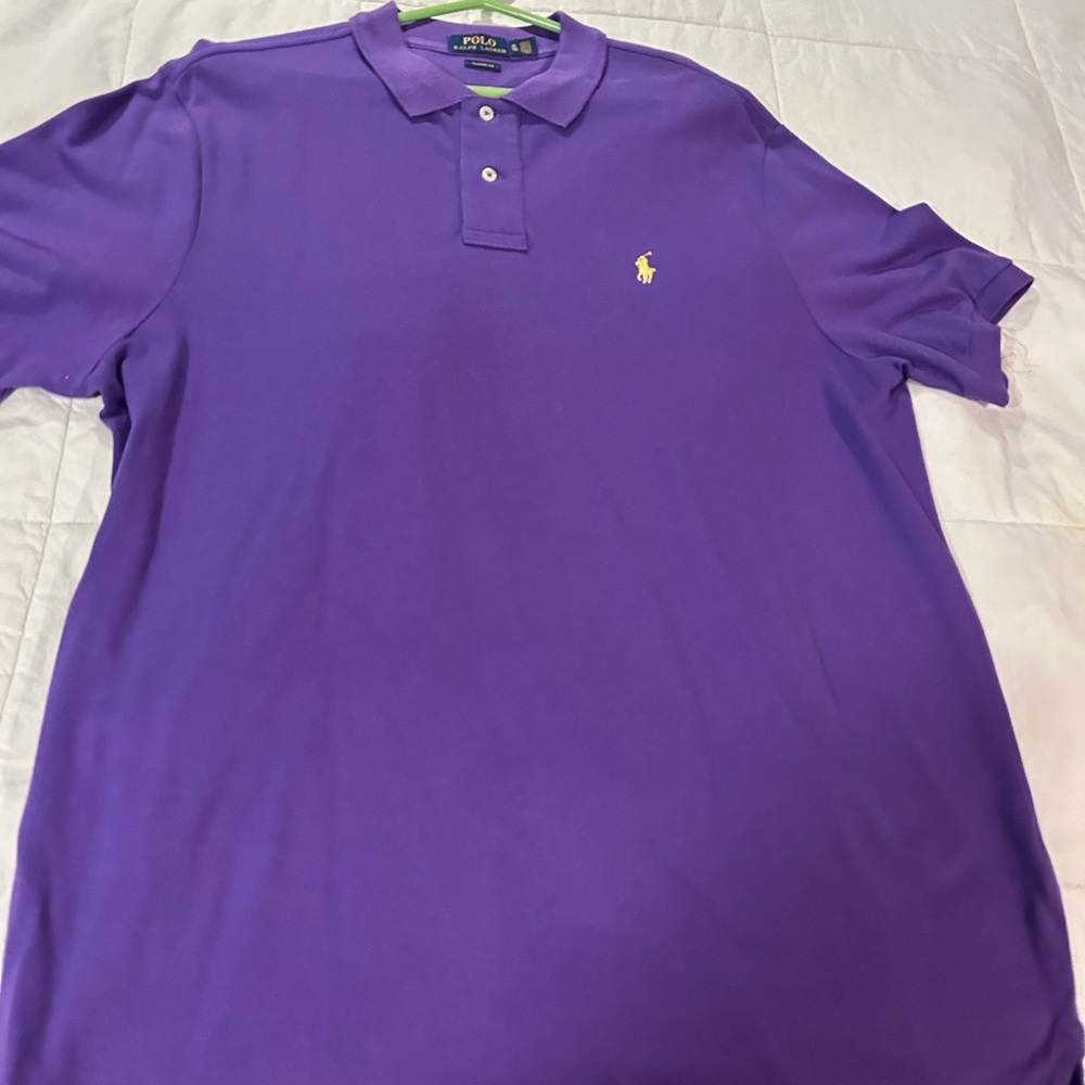 Polo Ralph Lauren Polo Shirt Purple + Yellow Horse Sale 🔥 🔥